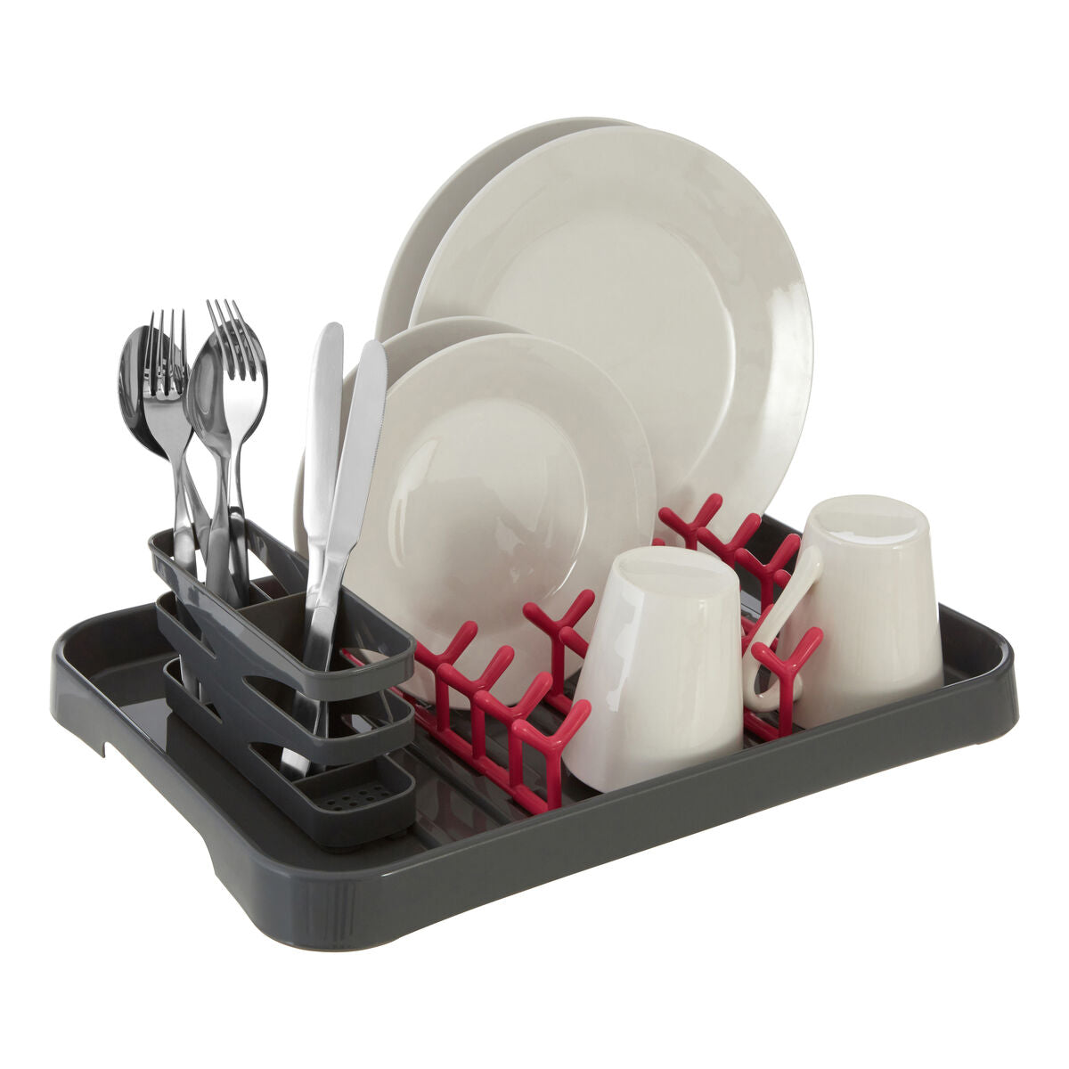 Grey and Hot Pink Dish Drainer | Laurie