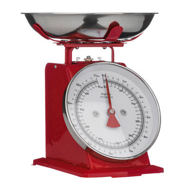 Olivier 5Kg Red Retro Kitchen Scale