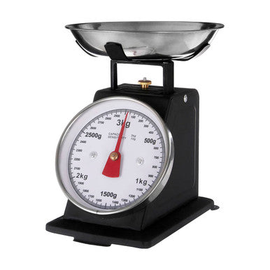 Olivier 3kg Matt Black Retro Kitchen Scale