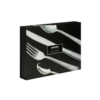 Martello Hammered 24 Piece Cutlery Set