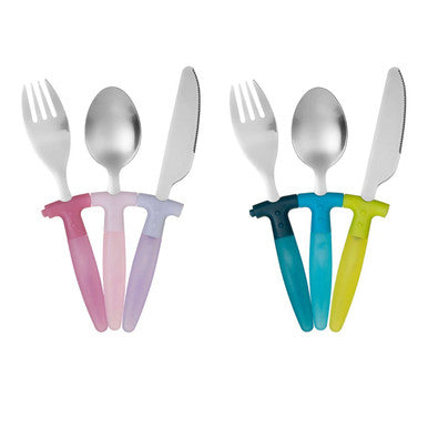 Kai Childrens 3 Piece Pink Cutlery Set