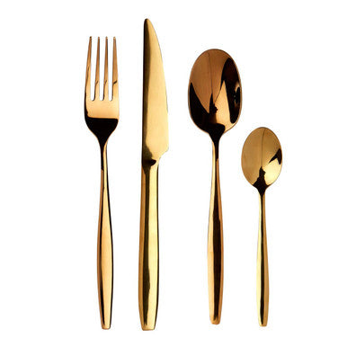 Avie Aura 16 Piece Gold Cutlery Set