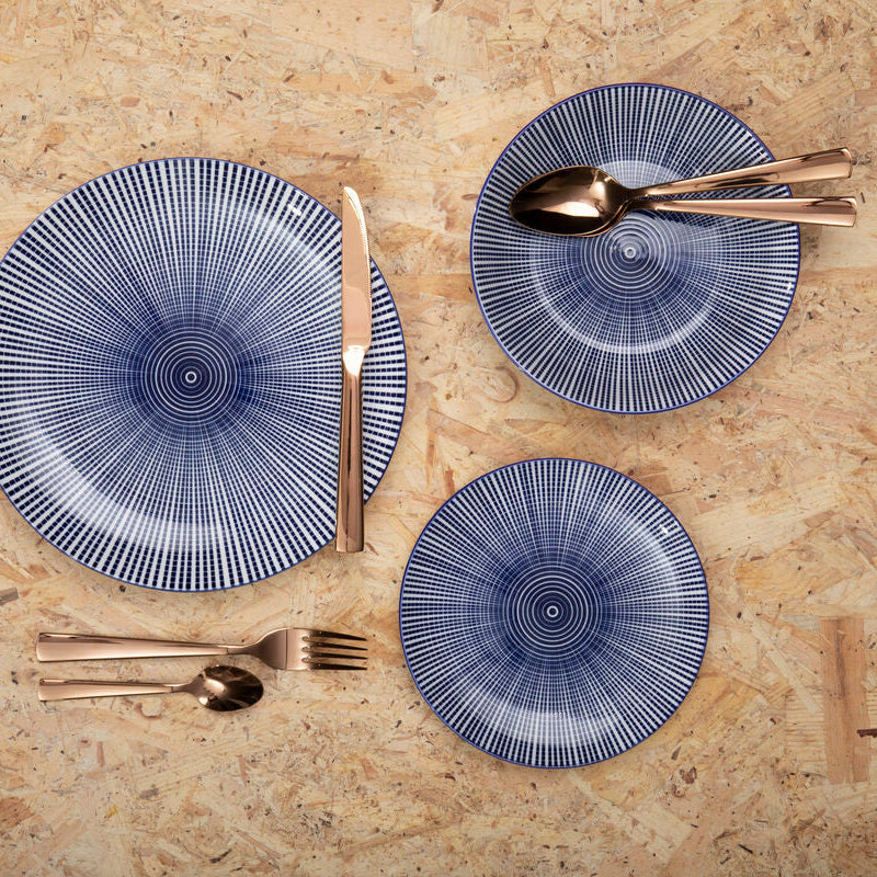 Avie Lustra 16 Piece Rose Gold Cutlery Set