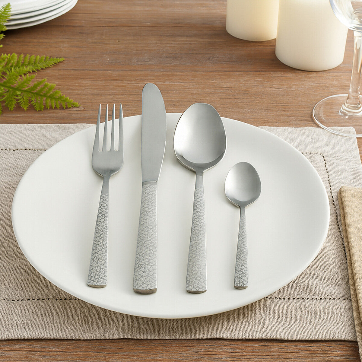 Avie Casablanca 16Pc Stainless Steel Cutlery Set