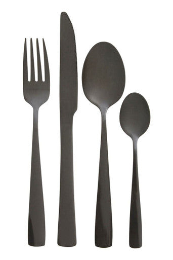 Avie 16 Piece Onyx Cutlery Set