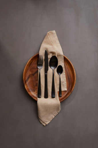 Avie 16 Piece Onyx Cutlery Set