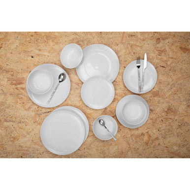 Avie 16 Piece White Faux Marble Cutlery Set