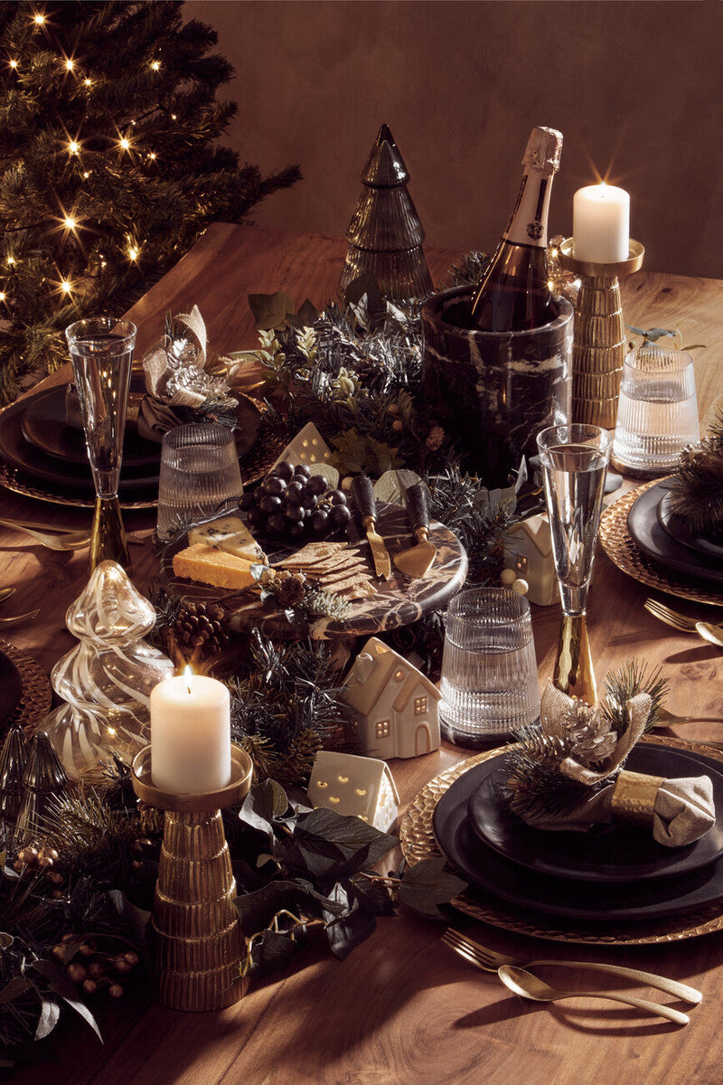 Avie 16 Piece Antique Gold Finish Cutlery Set