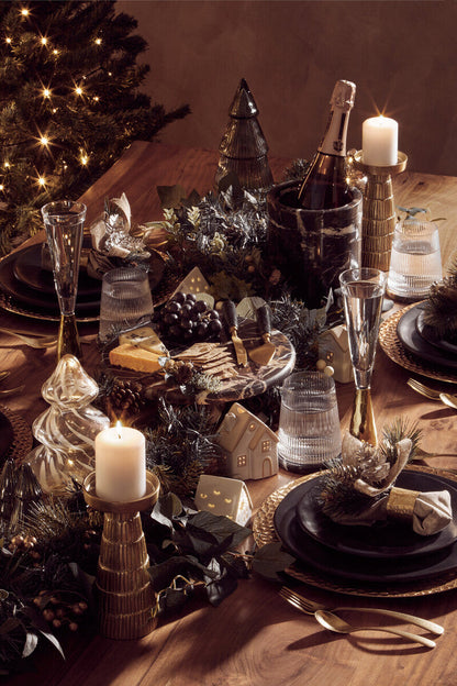 Avie 16 Piece Antique Gold Finish Cutlery Set