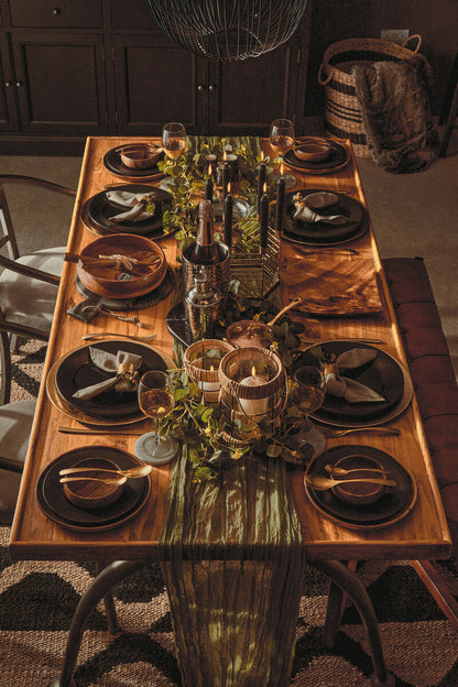 Avie 16 Piece Antique Gold Finish Cutlery Set