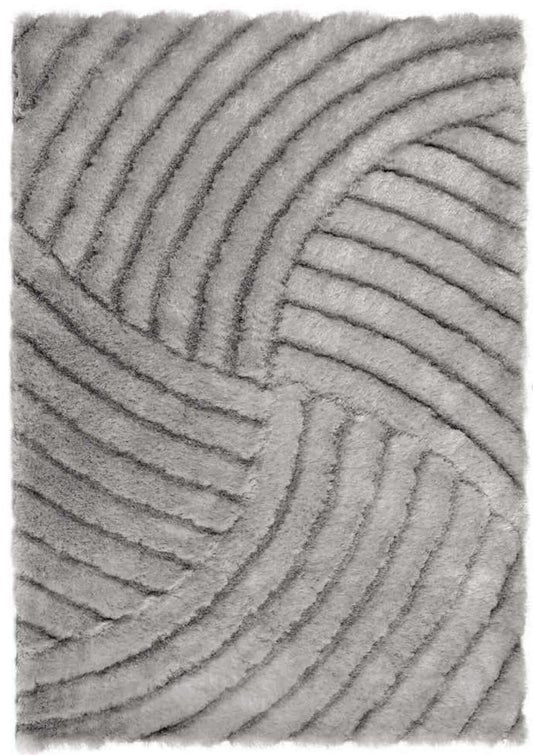 Dallas Silver Grey Shaggy Rug