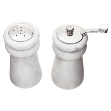 Salerno White Marble Salt & Pepper Set