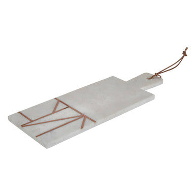 Monzaro White Marble And Copper Inlay Paddle Board
