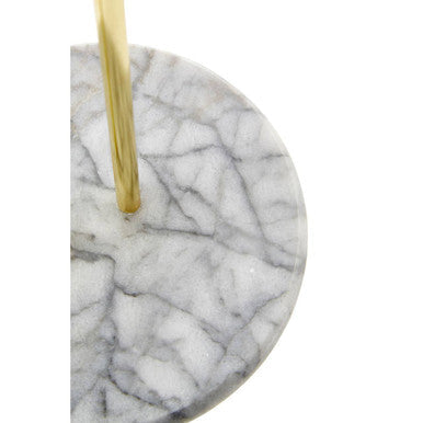 Delphine White Marble And Brass Kitchen Roll Holder