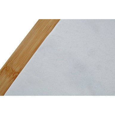 Monzaro White Marble And Bamboo Cheese Board