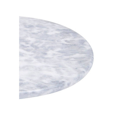 Salerno Grey Marble Cake Stand with Silver Handle