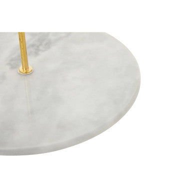 Salerno Grey Marble Cake Stand with Gold Handle