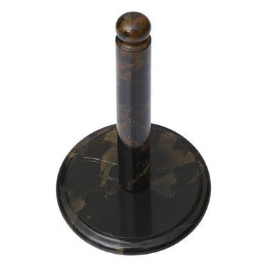 Marmore Black And Gold Marble Kitchen Roll Holder