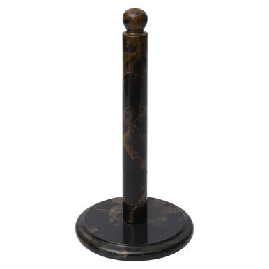 Marmore Black And Gold Marble Kitchen Roll Holder