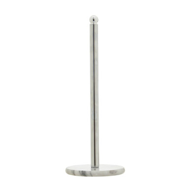 Delphine Chrome Kitchen Roll Holder with Marble Base