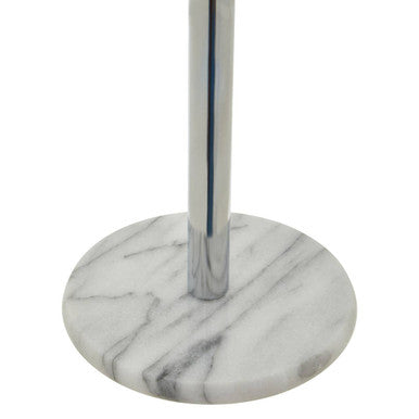 Delphine Chrome Kitchen Roll Holder with Marble Base