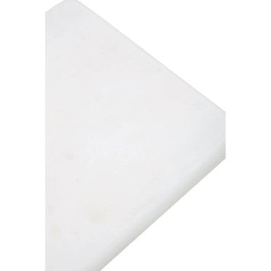 Monzaro White Marble and Acacia Wood Cake Stand