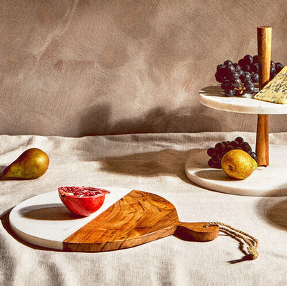 Monzaro Small Marble And Acacia Wood Paddle Board