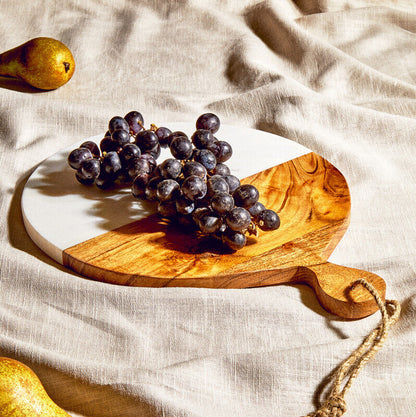 Monzaro Small Marble And Acacia Wood Paddle Board