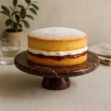 Salmo Red Marble Cake Stand