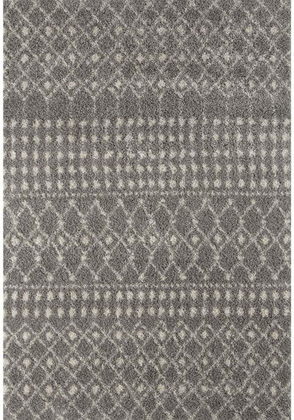 Moroccan Grey Shaggy Rug | 1010