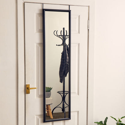 Mize Over Door Full-Length Mirror | Black Plastic Frame