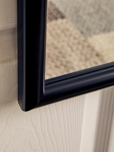 Mize Over Door Full-Length Mirror | Black Plastic Frame