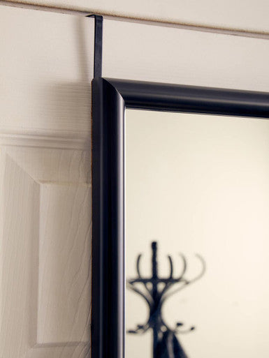 Mize Over Door Full-Length Mirror | Black Plastic Frame