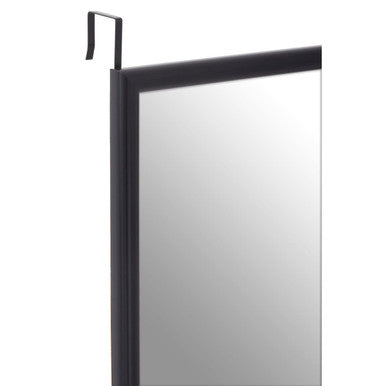 Mize Over Door Full-Length Mirror | Black Plastic Frame