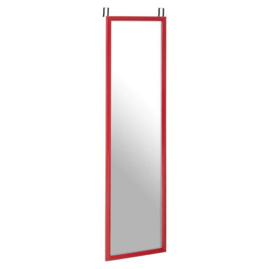 Mize Red Over Door Full-Length Mirror | Slim Space-Saving Design