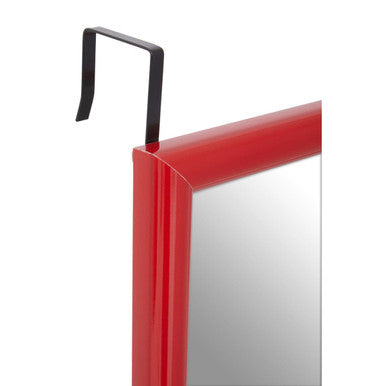 Mize Red Over Door Full-Length Mirror | Slim Space-Saving Design