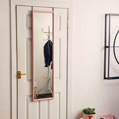 Mize Over Door Full-Length Mirror | Pink Plastic Frame