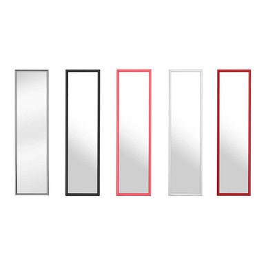 Mize White Over Door Mirror — Slim Full-Length Design