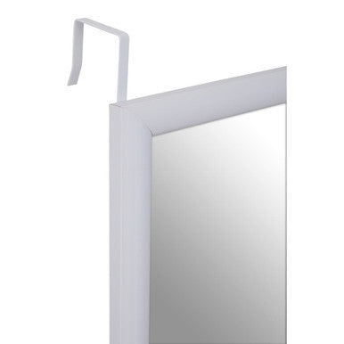 Mize White Over Door Mirror — Slim Full-Length Design
