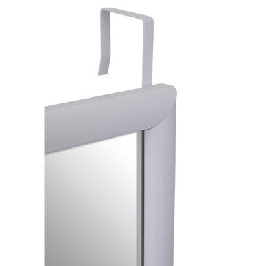 Mize White Over Door Mirror — Slim Full-Length Design