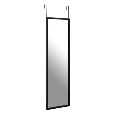 Mize Over Door Grey Mirror with Slim Plastic Frame