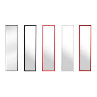 Mize Over Door Grey Mirror with Slim Plastic Frame
