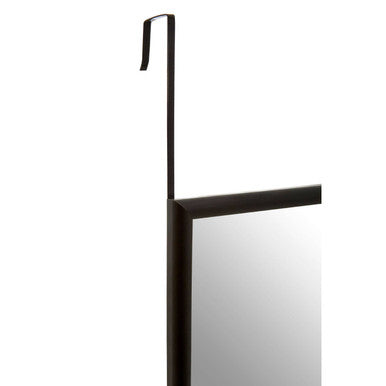 Mize Over Door Grey Mirror with Slim Plastic Frame