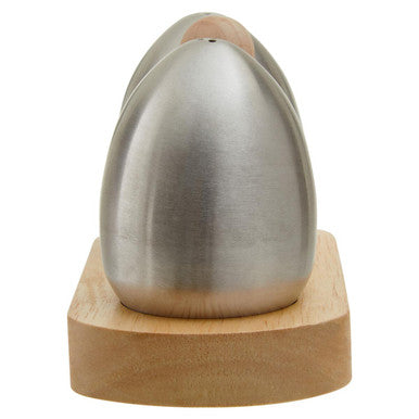 Natural Origins Stainless Steel and Rubber Wood Salt & Pepper Shakers