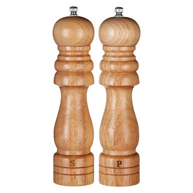 Natural Origins Rubber Wood Tall Salt and Pepper Set