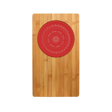 Aleki Bamboo Chopping Board With Silicone Colander