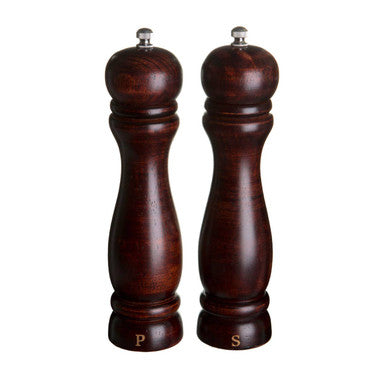 Natural Origins Rubber Wood Salt and Pepper Mill Set