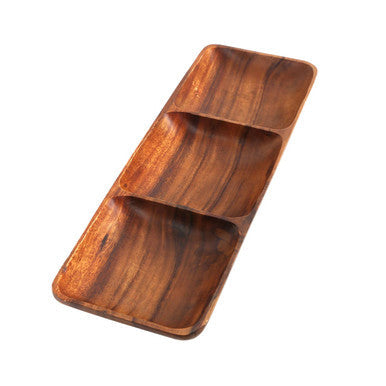 Rectangular serving dish styled on a table