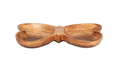 Side view of the acacia butterfly dish