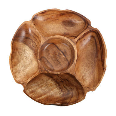 Acacia Five Section Round Serving Dish | Kora